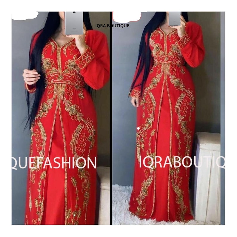 New white women kaftan Arabic dress
